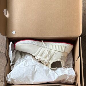 Adidas Cream and Red Sneakers